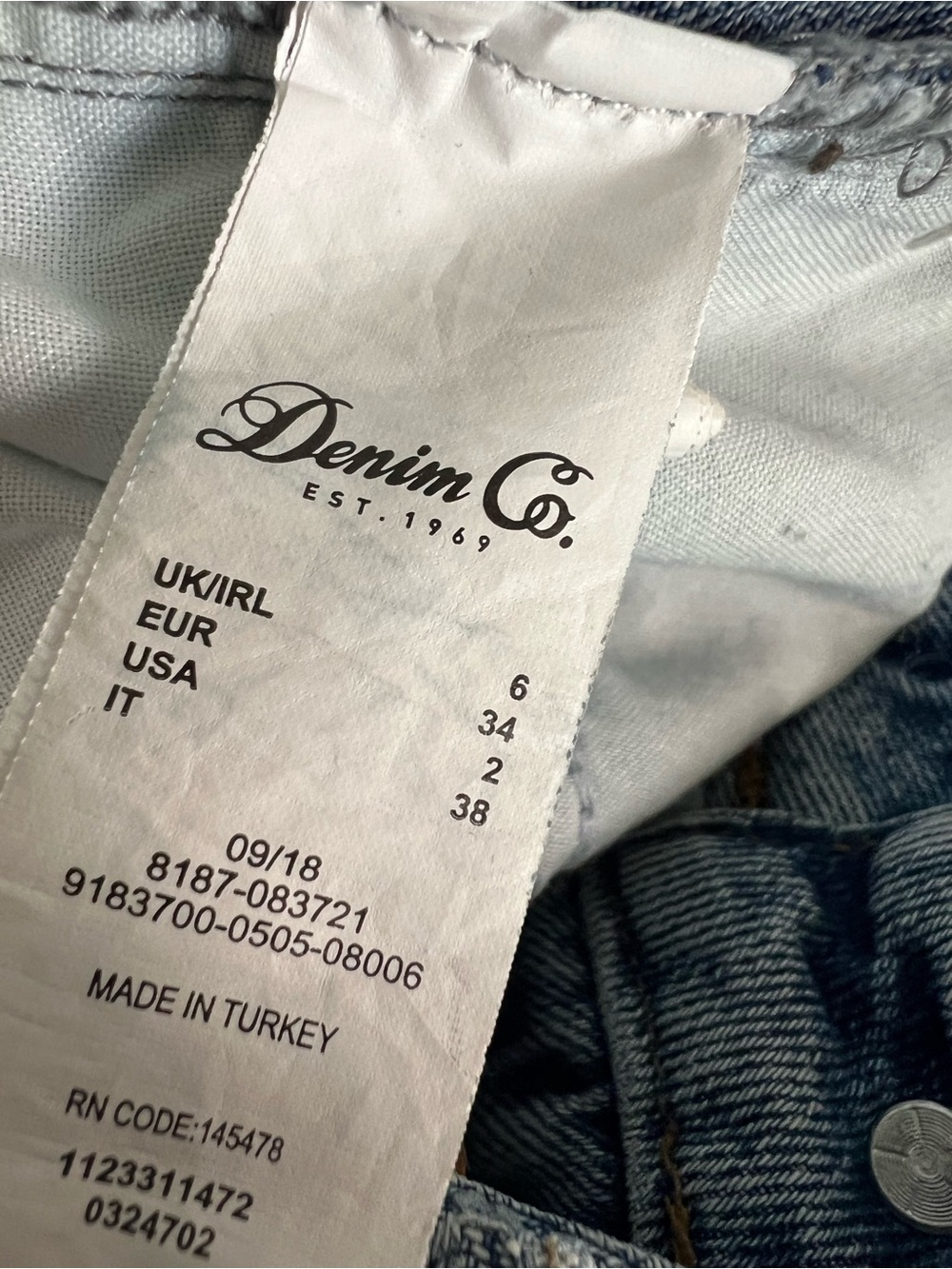 Primark's Denim Co. Size 2 Medium Wash 5 Pocket Denim Straight Leg Jeans - Picture 5 of 14